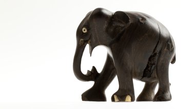 Very old ivory statue of an elephant