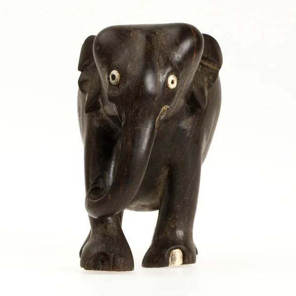 非常老的一只大象的象牙雕像 — 图库照片