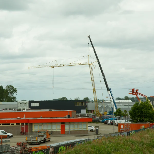 Összeomlott a mobil torony daru (Holland) — Stock Fotó