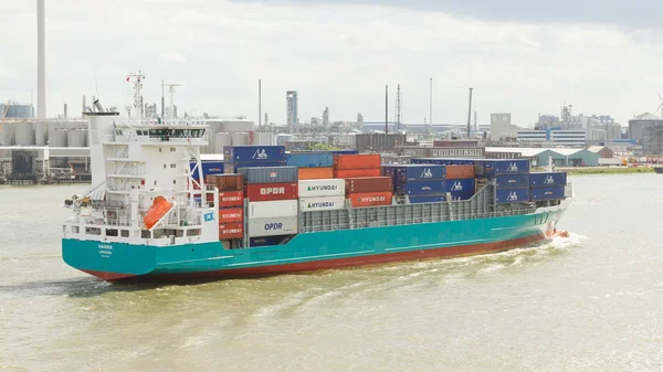 Containers on a containership — Stock Photo, Image