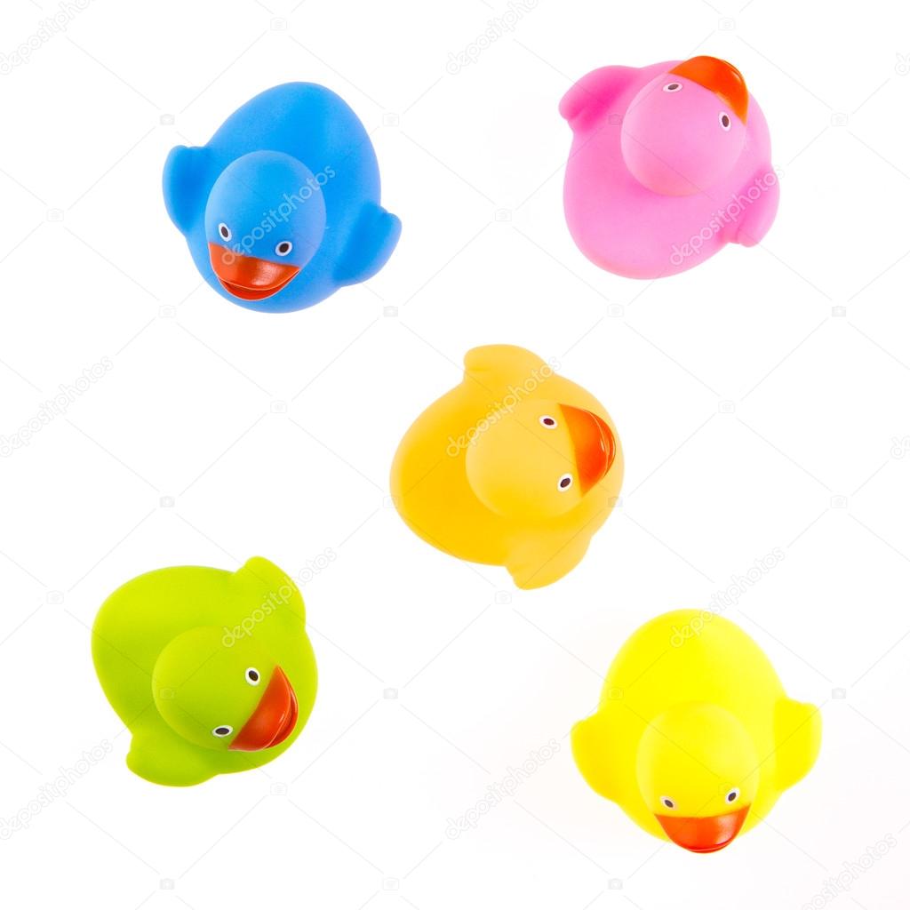 Rubber ducks isolated