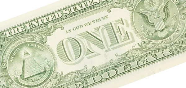 Szczelnie-do góry o jeden Dolar rachunki — Zdjęcie stockowe
