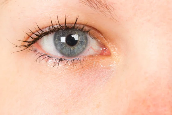 Frauen Auge, Nahaufnahme, blau, Tränen — Stockfoto