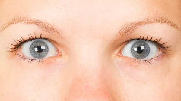 Women eye, close-up, blue — Stock Photo, Image