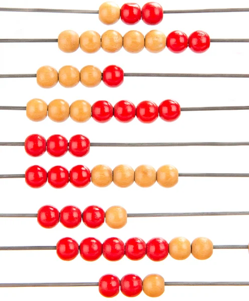 Close-up of an euro symbol on an old abacus — Stock Photo, Image