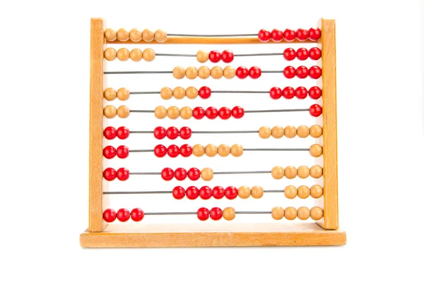 Close-up of an euro symbol on an old abacus — Stock Photo, Image