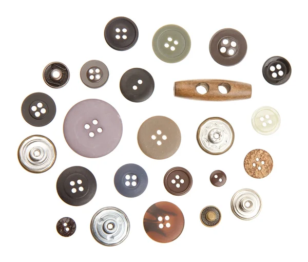 En samling av olika knappar — Stockfoto