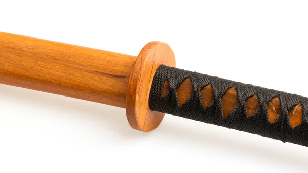 Primer plano de una espada samurai de madera —  Fotos de Stock