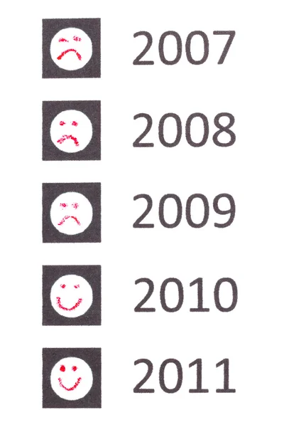 Formulário de votação com smileys (data ) — Fotografia de Stock