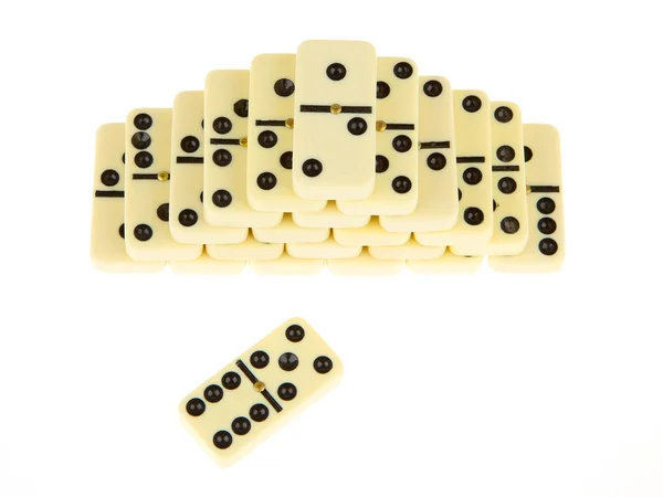 Travar av dominobrickor — Stockfoto