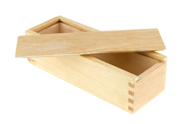 Domino in wooden box — Stock Photo, Image