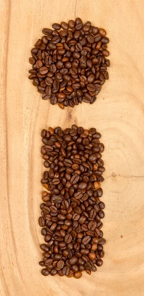 Letra I, alfabeto de granos de café — Foto de Stock
