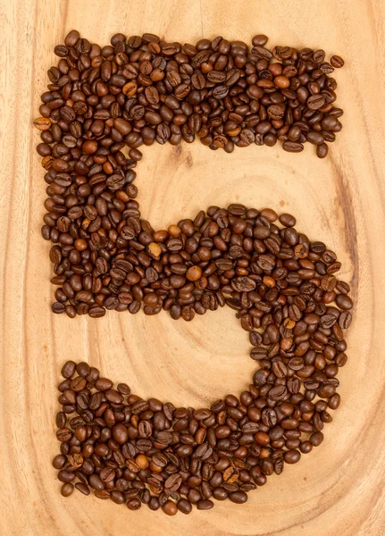 Αριθμός από κόκκους καφέ — Φωτογραφία Αρχείου