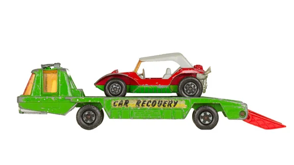 Oude speelgoedauto (buggy auto herstel, 1970) — Stockfoto