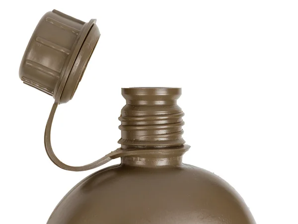 Army water canteen isolated — Stock Photo, Image