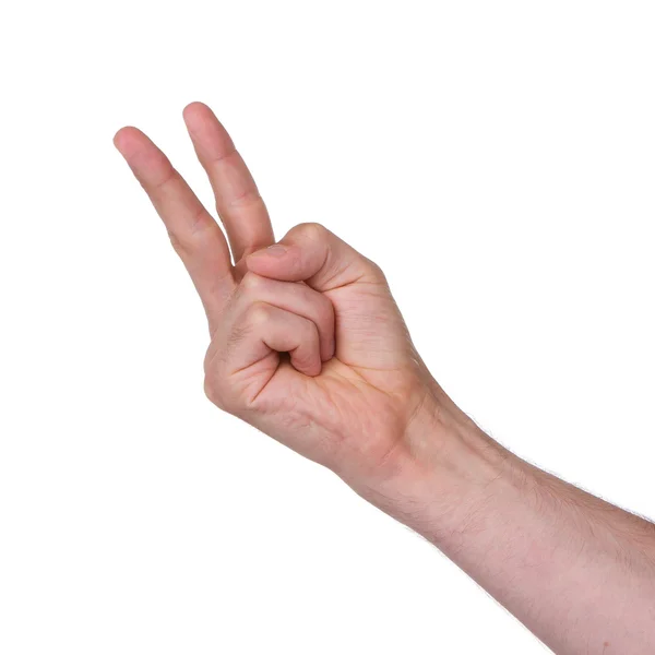 Man making a rude 'V' sign Stock Image