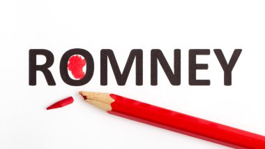 Sonraki başkanı oylama için (nokta kırık) kırmızı kalem