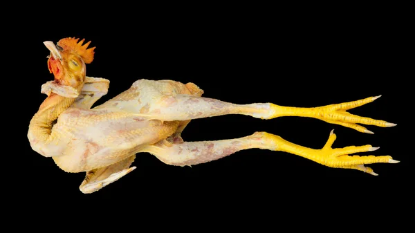 Pollo destinato al consumo su un mercato — Foto Stock