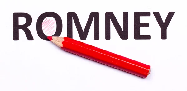 Red pencil for voting the next president — Stock Photo, Image