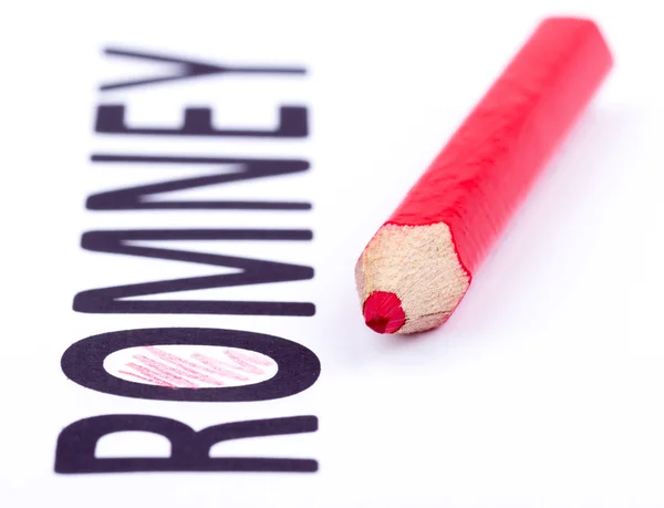 Red pencil for voting the next president — Stock Photo, Image