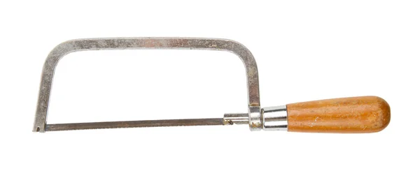 Very old small iron metal saw — Stock Photo, Image