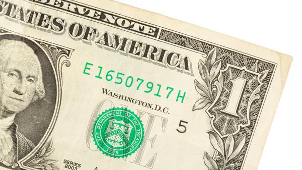 American dollar (one) close-up — Stock Photo, Image