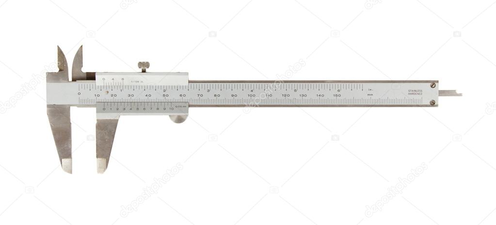 Old used caliper (an instrument for measuring)