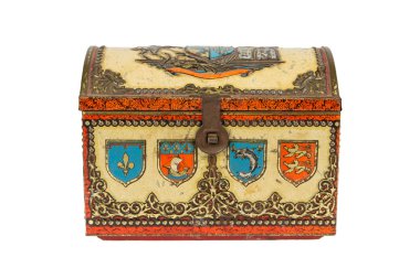 izole çok eski metal göğüs