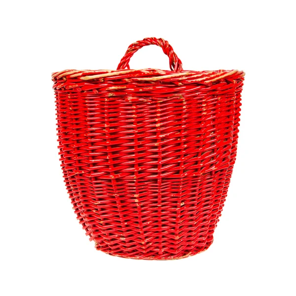 Very old red basket — Stock Photo, Image