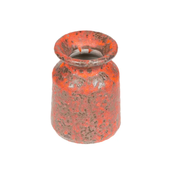 Old red vase from clay, the handwork — Stock Photo, Image