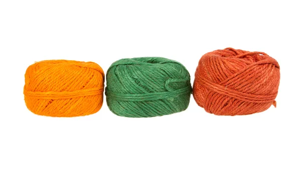Knitting yarn isolated on a white background — Stock Photo, Image