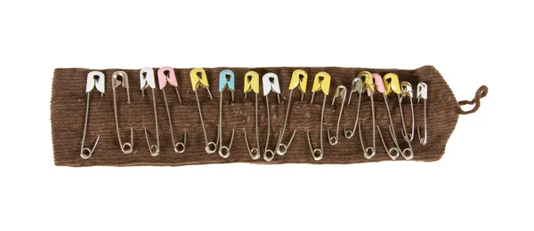 Very old safety pins — Stock Photo, Image