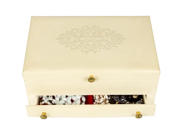 White jewelry box isolated — Stock Photo, Image