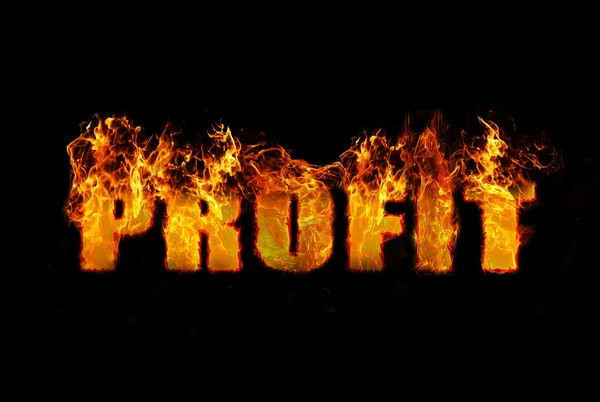 Conceptual image illustrating the word Profit — Stock Photo, Image