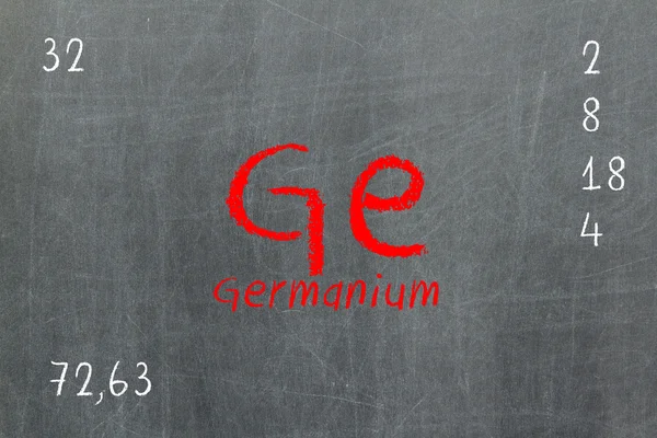 Isolerade blackboard med periodiska, germanium — Stockfoto