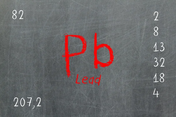 Isolated blackboard with periodic table, Chromium — Stock Photo, Image