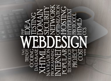 kelime bulutu webdesign kavramı