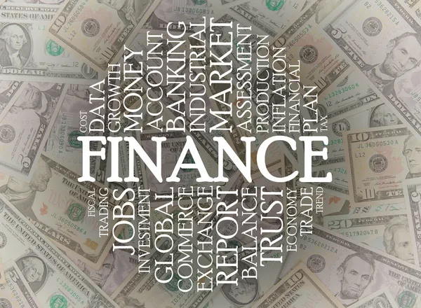 Finanzen Wortwolke — Stockfoto
