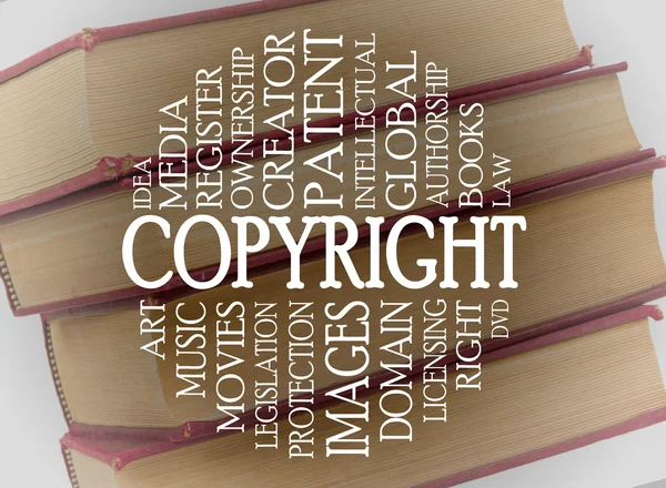 Copyright word cloud concept — Stock Photo, Image