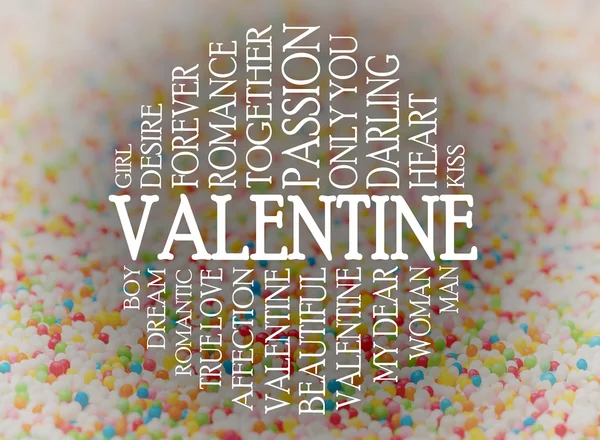 Valentine word cloud concept — Stock Photo, Image