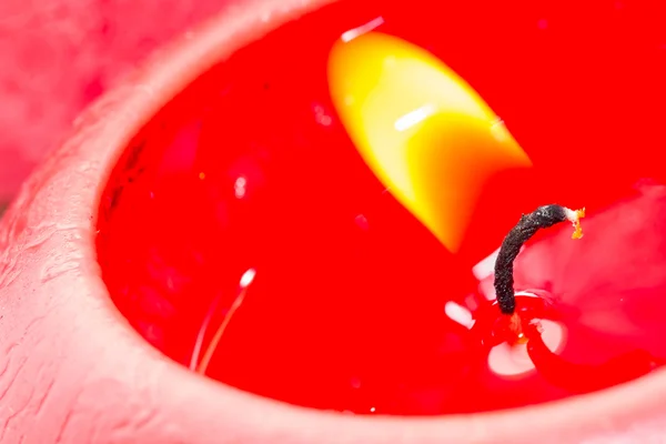 Close-up of a red candle — Stock Photo, Image