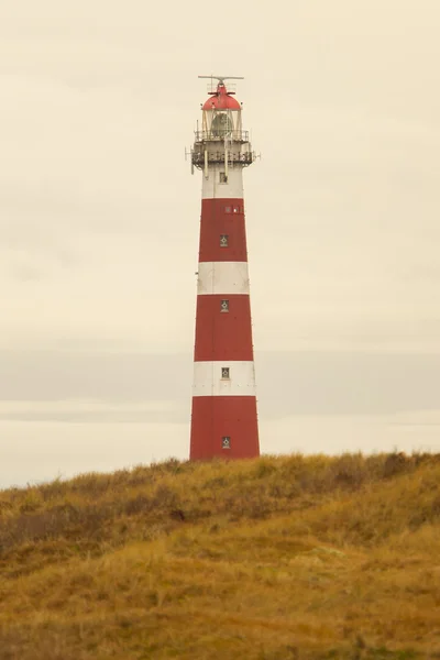 Red and white lighthouse — Stock Photo, Image