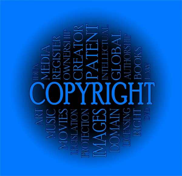 Urheberrecht Wort Wolke Konzept — Stockfoto