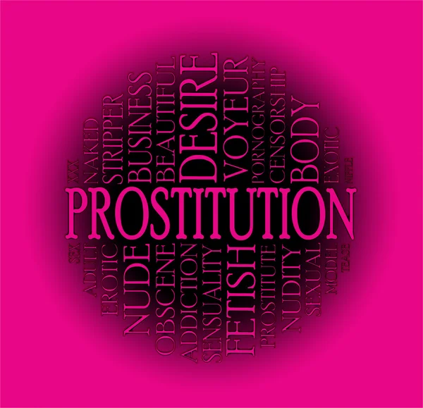 Concepto de nube de prostitución — Foto de Stock