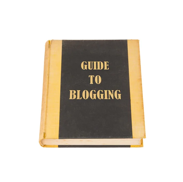 Vecchio libro con un titolo di concetto blogging — Foto Stock