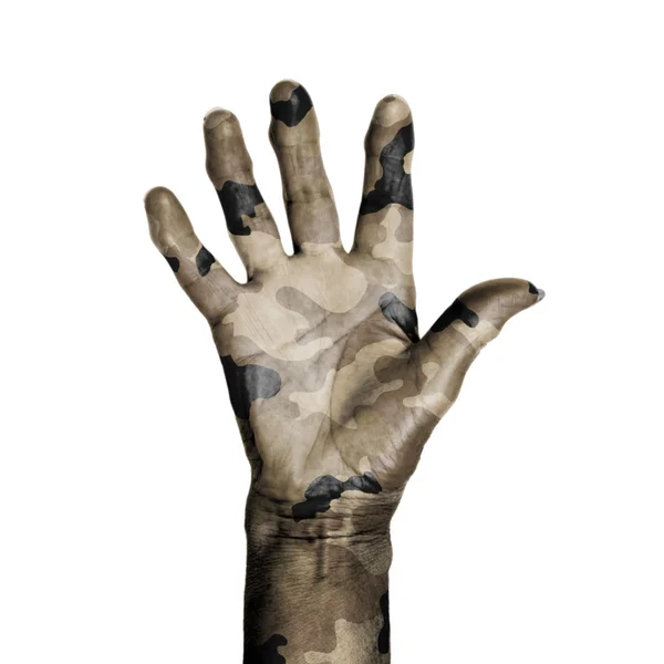 Maskovaný starého ruka — Stock fotografie