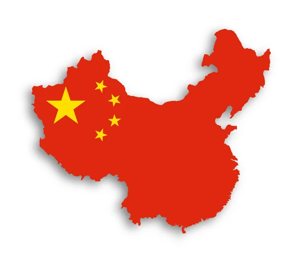 Outline map of China — Stock Photo, Image