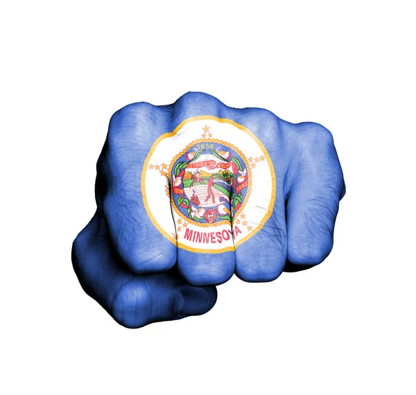 United states, fist with the flag of a state — Stock Photo, Image