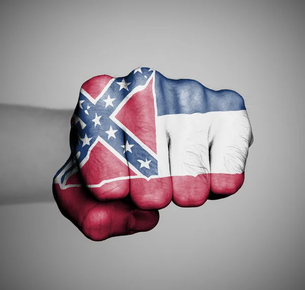 United states, fist with the flag of a state — Stock Photo, Image