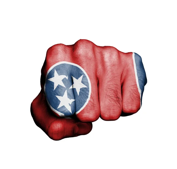 United states, fist with the flag of Tennessee — Stock Photo, Image